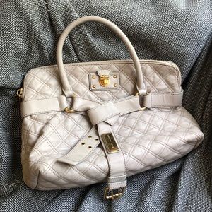 Marc Jacobs quilted grey handbag with dust bag